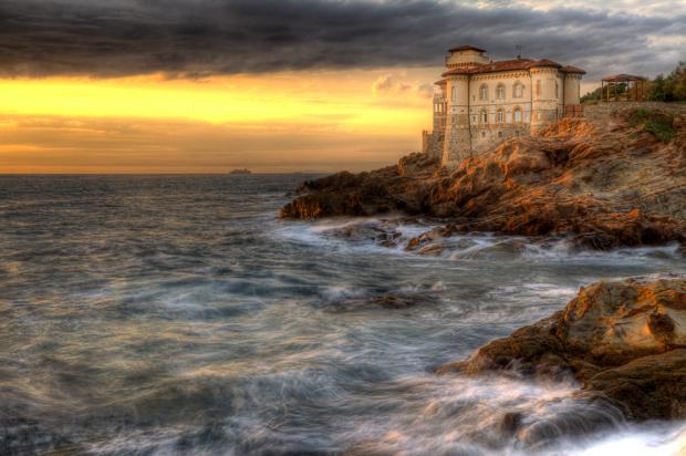 Livorno.landscape-coastline-summer-holiday-sea-seaside-italian-tuscany-castle-sunset-coast